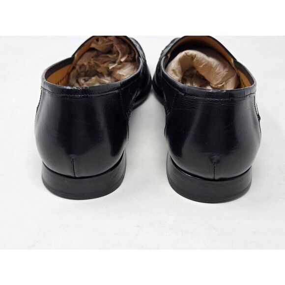 MEZLAN BLACK DEERSKIN LEATHER EMBELLISHED MOC TOE LOAFER MENS SIZE 9.5 M main image 6